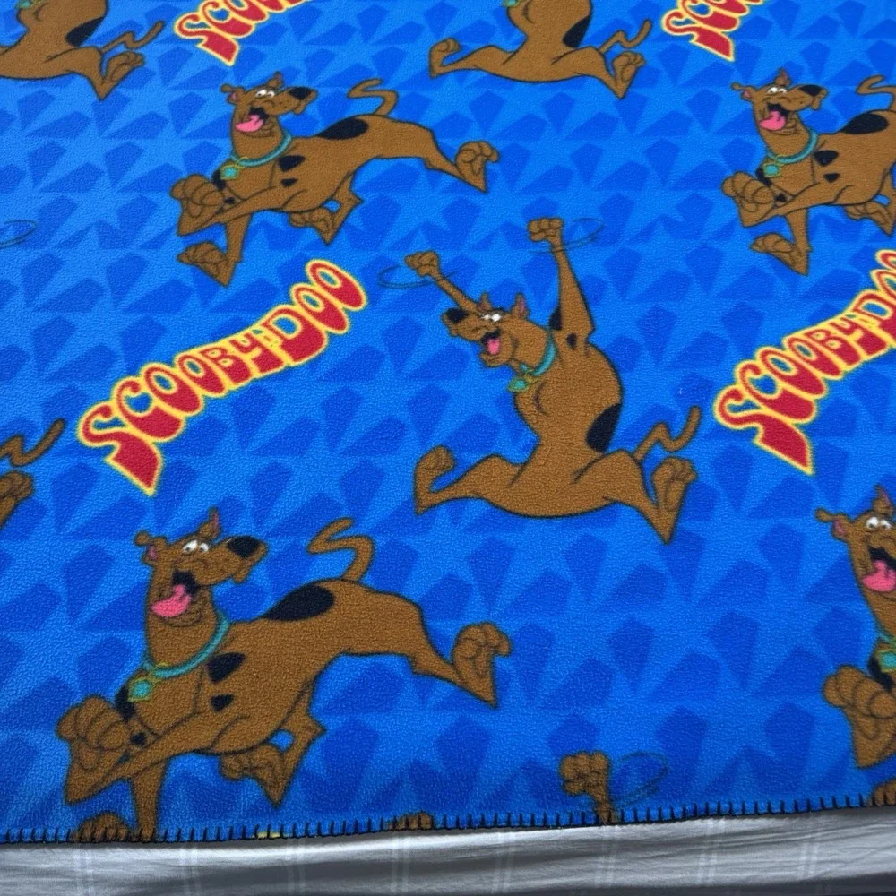 Scooby-Doo Vintage 2003 Fleece Throw Blanket Blue Hanna-Barbera 46x60